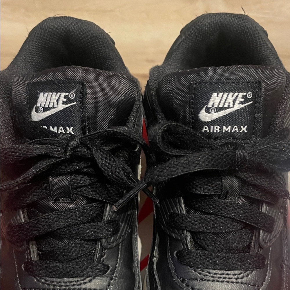 Nike Air Max Kids Black White Leather Sneakers - Picture 2 of 5